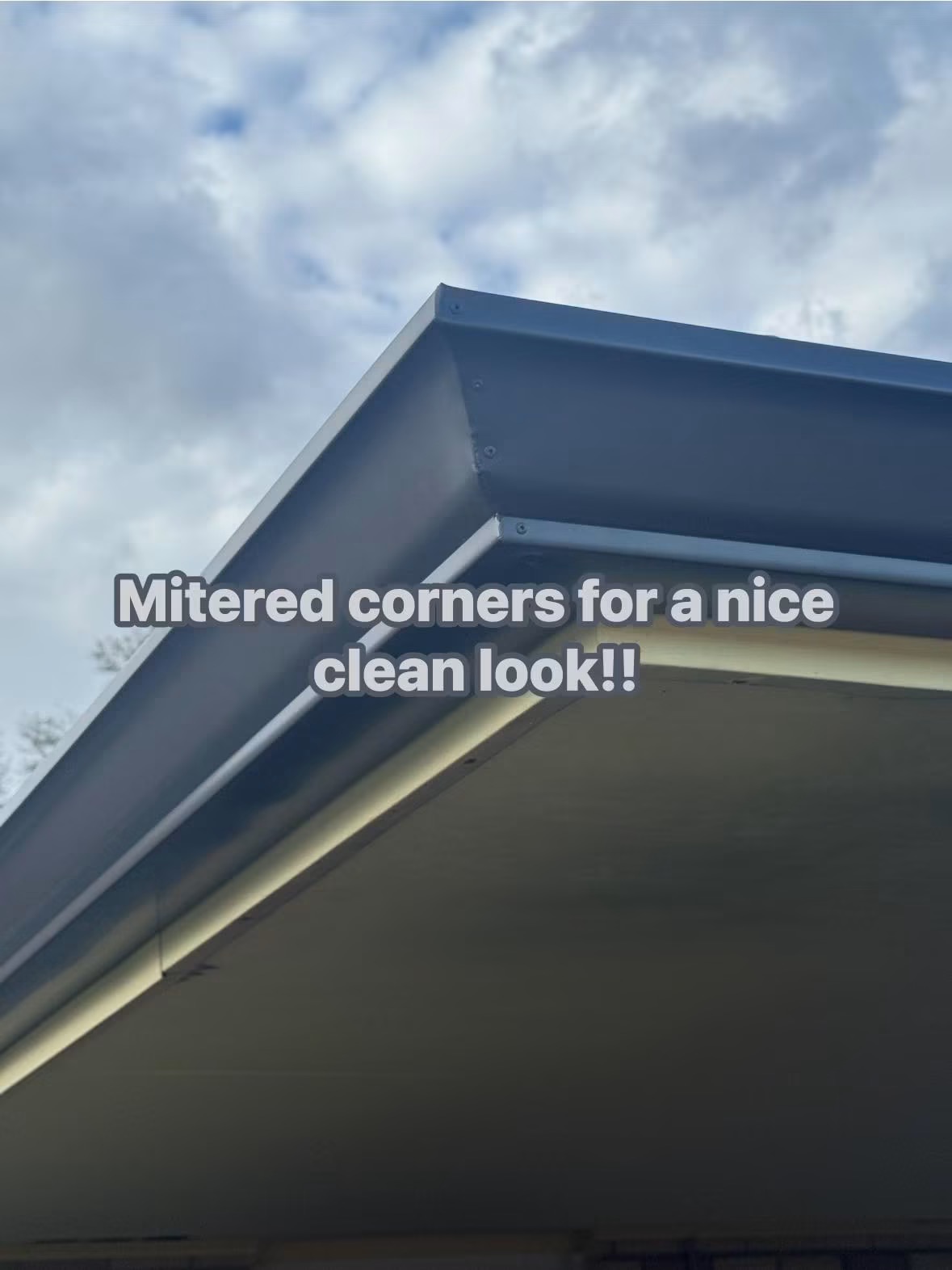 Aluminum awning installation detail